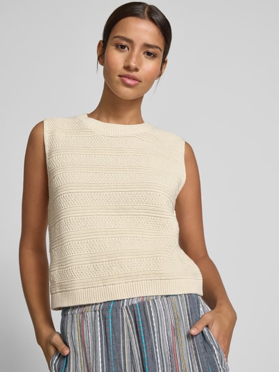 JAKE*S STUDIO WOMAN Gebreide top met structuurmotief Ecru - 3