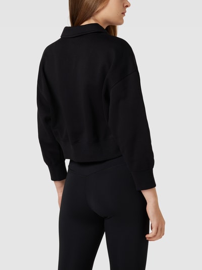 Nike Cropped Sweatshirt mit Polokragen Black 5