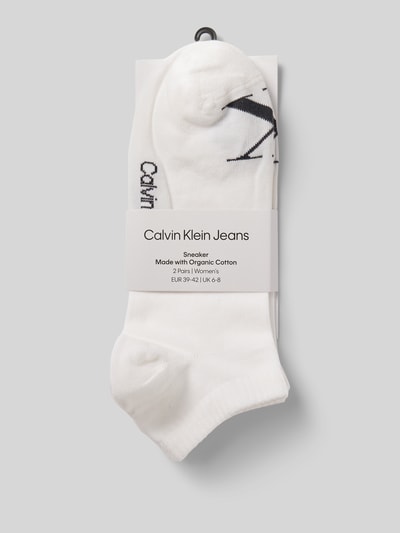 Calvin Klein Jeans Socken mit Label-Print im 2er-Pack Weiss 3