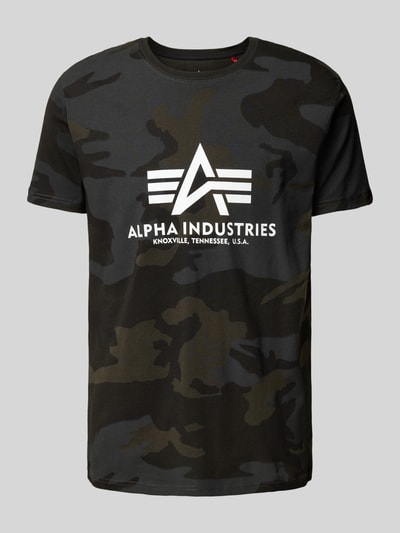 Alpha Industries T-Shirt mit Label-Print Black 1