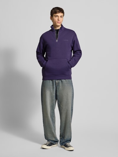 REVIEW Sweatshirt mit Label-Print Lila 1