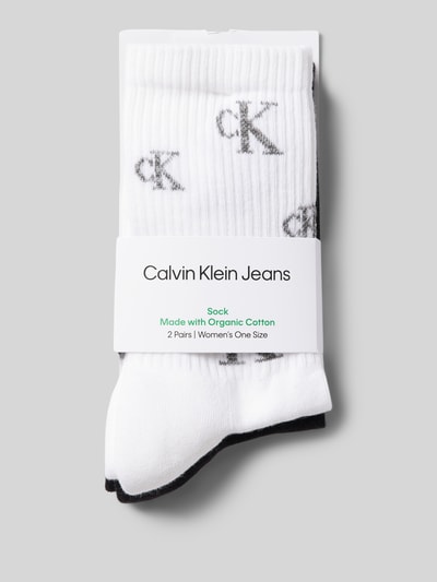 Calvin Klein Jeans Socken mit elastischem Rippenbündchen im 2er-Pack Weiss 3