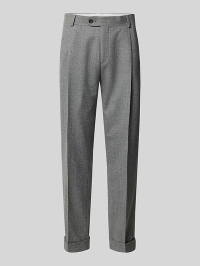 Carl Gross Stoffhose aus reiner Wolle mit Gesäßtasche Modell 'Tillo' Hellgrau 2