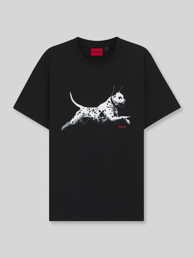 HUGO Regular Fit T-Shirt aus reiner Baumwolle Black 2