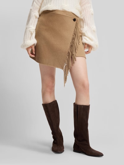 BOSS Orange Mini-Rock Modell 'D-ROCK' mit Fransen Cognac 4