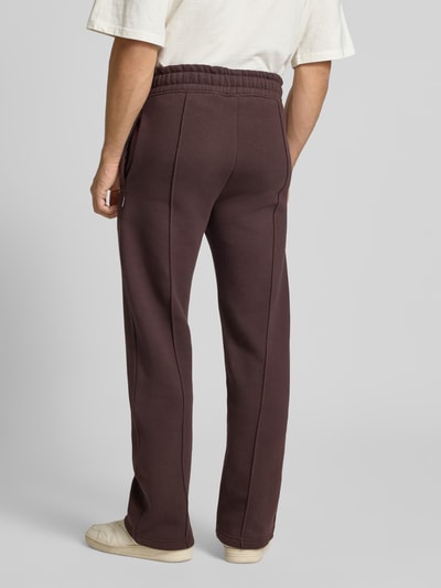 PROHIBITED Sweatbroek met elastische band Donkerbruin - 5