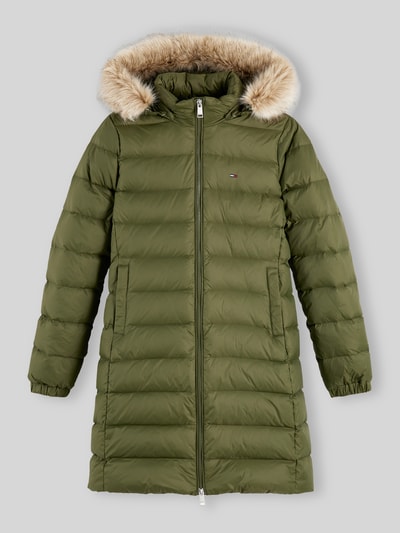 Tommy Jeans Płaszcz puchowy z odpinanym kapturem Oliwkowy 2
