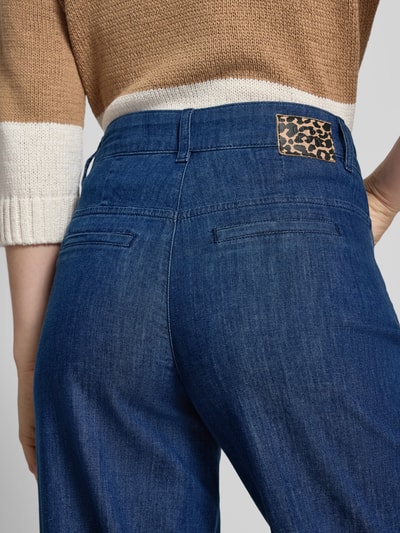 Oui Wide Leg Jeans mit Bügelfalten Jeansblau 3