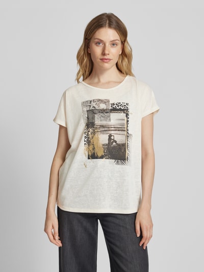 Christian Berg Woman T-shirt met motiefprint Offwhite - 4