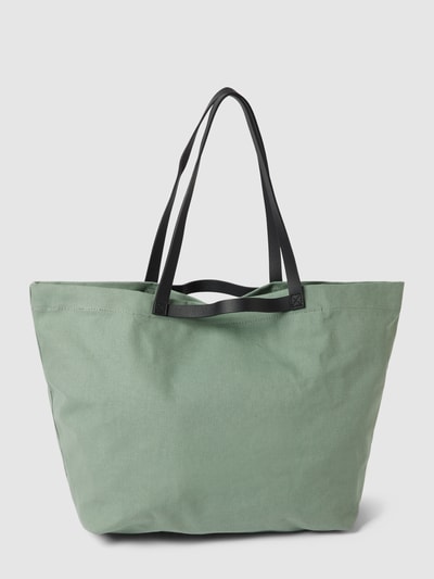 LIEBESKIND BERLIN Shopper met labelprint, model 'CANVAS' Rookblauw - 4