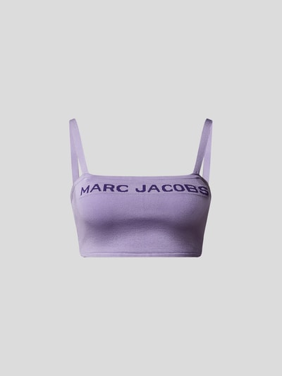 Marc Jacobs Crop Top mit Label-Stitching Lila 2