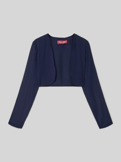Produktfoto, Bolero mit offener Vorderseite von G.O.L., dunkelblau, V-Ausschnitt, lange Ärmel, gerade Passform, glatte Textur
