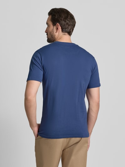 Scotch & Soda T-shirt met labelstitching Koningsblauw - 5