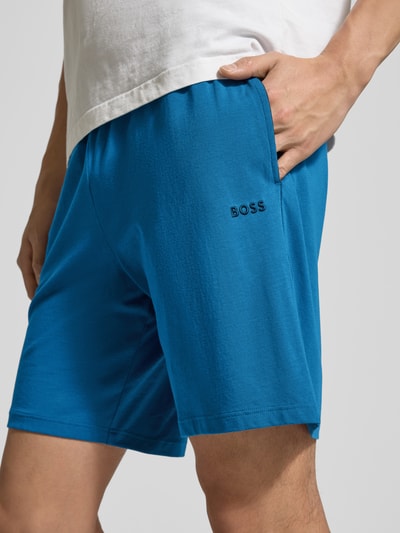 BOSS Szorty dresowe w kroju regular fit z mieszanka bawełny model 'MIix&Match' Niebieski 3