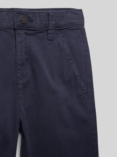 s.Oliver RED LABEL Regular fit chino van katoenmix, model 'PELLE' Marineblauw - 2