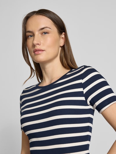 Tom Tailor Denim Slim Fit T-Shirt aus Baumwoll-Mix Dunkelblau Melange 3