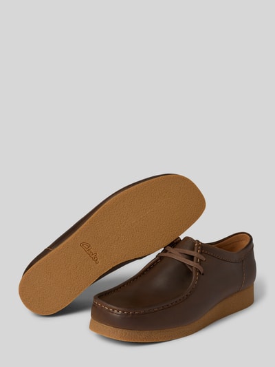 Clarks Wallabees van echt leer, model 'Evo' Middenbruin - 4