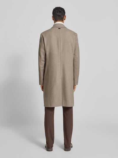 Strellson \Regular fit lange jas van wolmix, model 'PARK LANE' Beige gemêleerd - 5