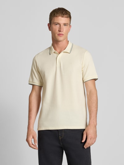 Jack & Jones Regular Fit Poloshirt mit Strukturmuster Modell 'AUSTIN' Offwhite 4