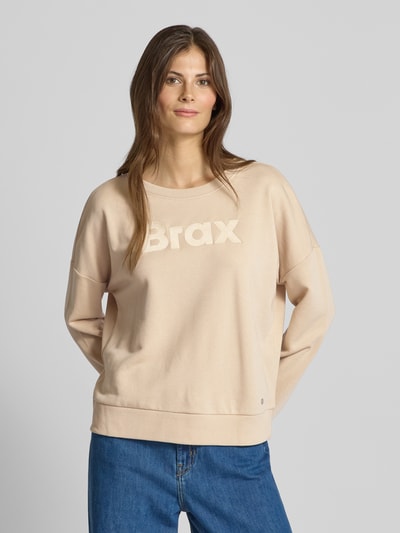 Brax Sweatshirt mit Label-Details Modell 'Bona' Offwhite 4