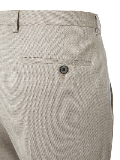 MCNEAL Pantalon met rechte pasvorm en geweven motief Beige - 6