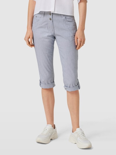 Tom Tailor Stoffen broek met verkorte pasvorm Marineblauw - 4