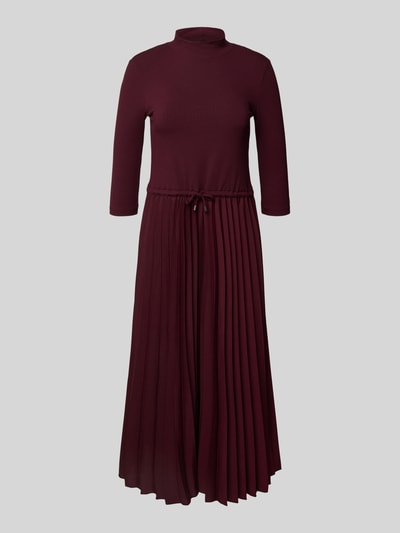 Tommy Hilfiger Sukienka casualowa taliowana z mieszanki wiskozy  Bordowy 2