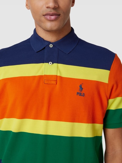 Polo Ralph Lauren Koszulka polo o kroju classic fit ze wzorem w blokowe pasy Ciemnoniebieski 3