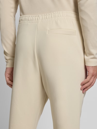 BOSS Green Regular fit sweatpants van katoenmix Beige - 3
