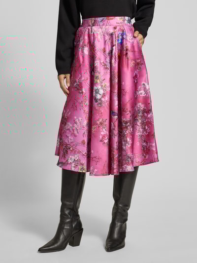 miss goodlife Kielanger Rock mit gelegten Falten Modell 'Cherry Blossom' Rosa 4