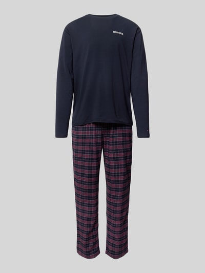 Tommy Hilfiger Pyjama mit Label-Print Dunkelblau 1