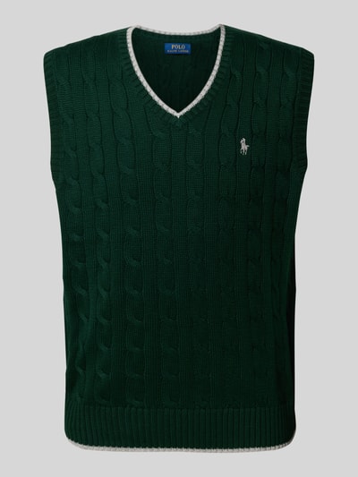 Polo Ralph Lauren Spencer met kabelpatroon en V-hals Donkergroen - 2