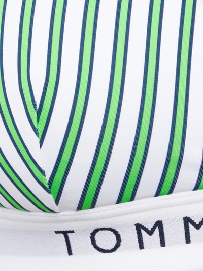 TOMMY HILFIGER Bikinitop met streepmotief Groen gemêleerd - 2