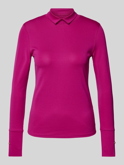 Marc Cain Longsleeve mit Umlegekragen Fuchsia 2