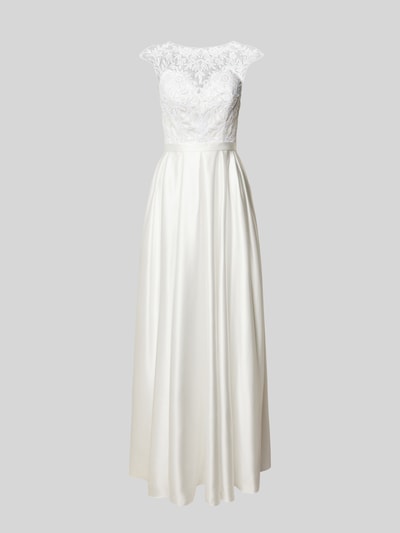 Unique Brautkleid mit floralen Stickereien Offwhite 2