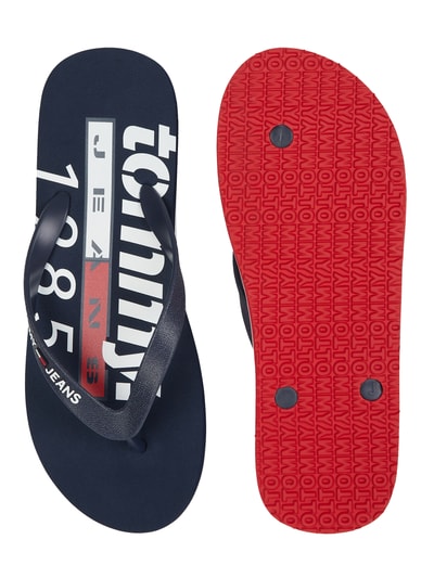 Tommy Jeans Teenslippers met logoprints  Blauw - 4