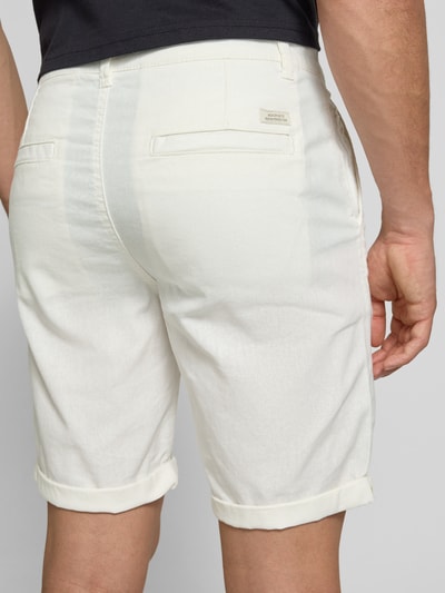 Blend Chino-Shorts aus Leinen-Mix Offwhite 3