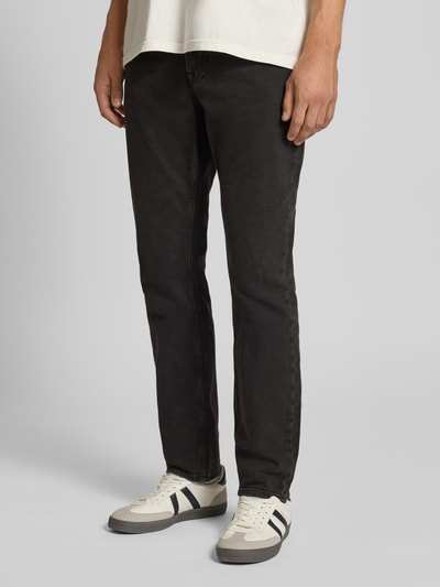 Calvin Klein Jeans Slim fit jeans met logopatch, model 'Essential' Zwart - 4