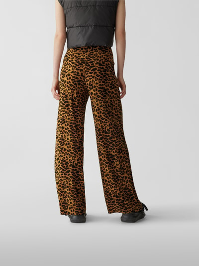 Norma Kamali Stretchhose mit Animal-Print Mittelbraun 5