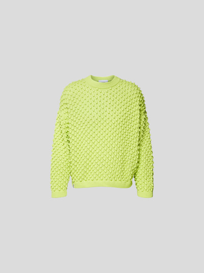 Bonsai Pullover in Strick-Optik Neon Gruen 2