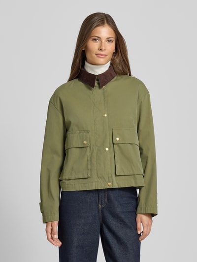 Marc O'Polo Regular fit barn jacket van katoenmix Rietgroen - 4