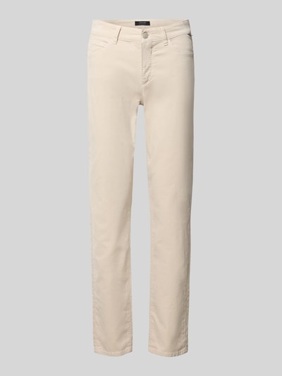 Marc Cain Schmale Hose aus Baumwoll-Mix mit Modal Anteil Modell 'SILEA' Offwhite 1