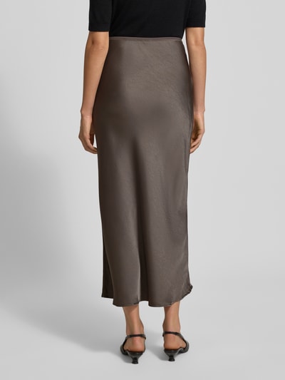 Neo Noir Maxirock aus Satin mit elastischem Bund Modell 'Vicky' Taupe 5