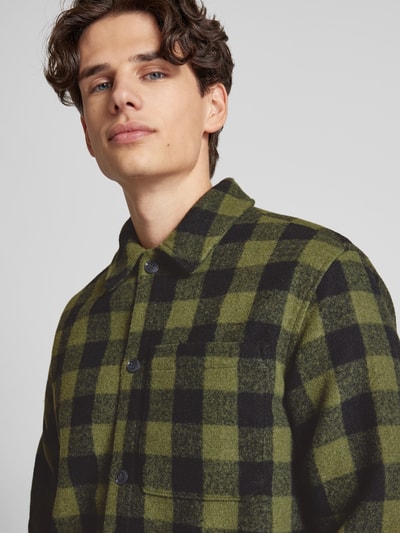 Jack & Jones Kurtka koszulowa o kroju regular fit z kieszenią na piersi Oliwkowy 3