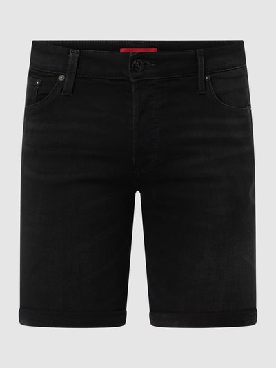 Jack & Jones Regular Fit Jeansshorts mit Stretch-Anteil Modell 'Rick' Black 2