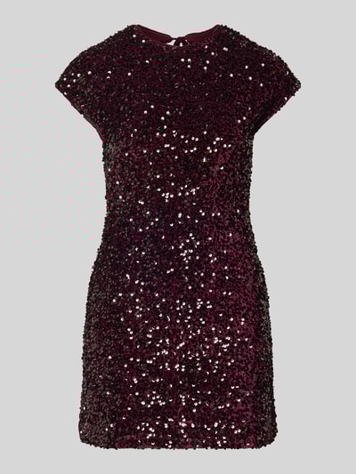Mango Minikleid mit Pailletten Modell 'XWILL' Bordeaux 2