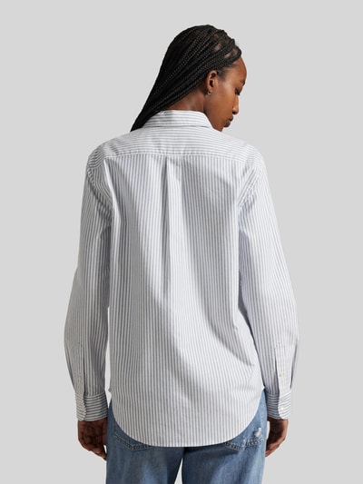 Polo Ralph Lauren Relaxed Fit Hemdbluse aus reiner Baumwolle mit Logo-Stitching Hellblau 5