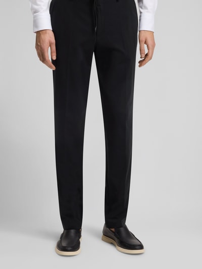 BOSS slim fit broek met trekkoord Zwart - 4
