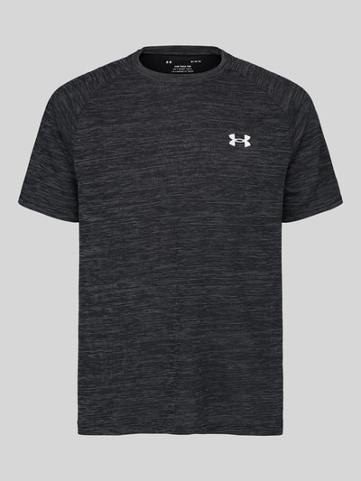 Produktfoto, dunkelgraues Regular Fit Sport-T-Shirt mit Logo-Print von Under Armour, glatte Struktur, Herren Sport-T-Shirt von Under Armour