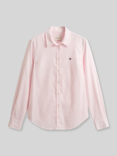 GANT Slim Fit Hemdbluse mit Logo-Stitching Rosa 2